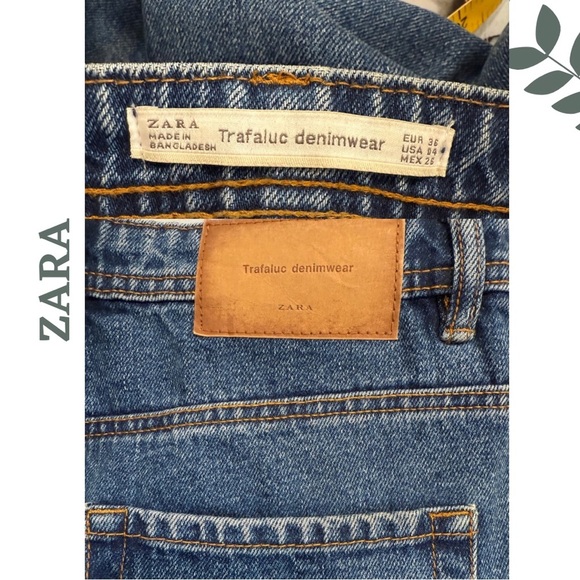 ZARA Ricardo Cavolo Limited Edition Graphic Mom Jeans Hand Painted Size 4 - Picture 8 of 8